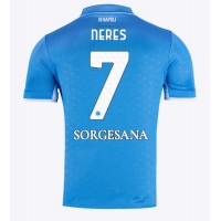 Moški Nogometni dresi SSC Napoli David Neres #7 Domači 2024-25 Kratek Rokav